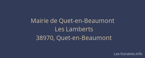 Mairie de Quet-en-Beaumont