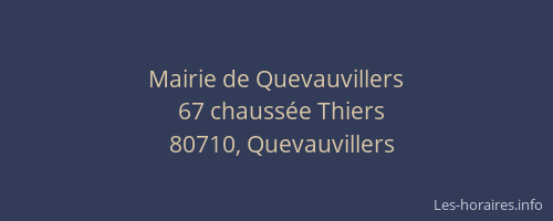 Mairie de Quevauvillers