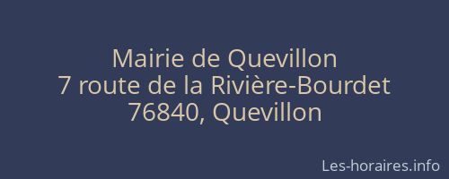 Mairie de Quevillon