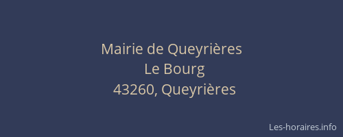 Mairie de Queyri&egrave;res