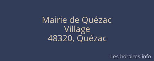 Mairie de Quézac