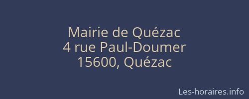 Mairie de Quézac