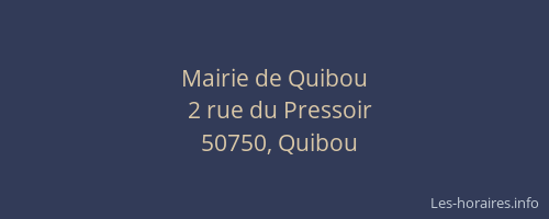 Mairie de Quibou
