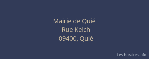 Mairie de Quié