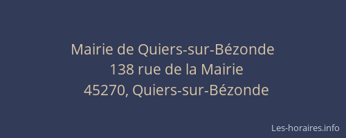 Mairie de Quiers-sur-B&eacute;zonde