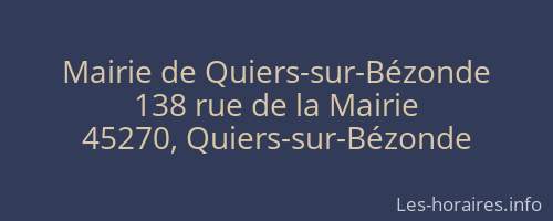 Mairie de Quiers-sur-Bézonde