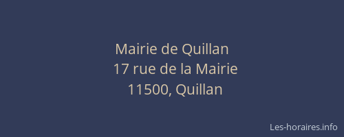 Mairie de Quillan