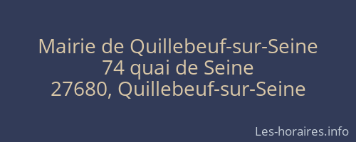 Mairie de Quillebeuf-sur-Seine