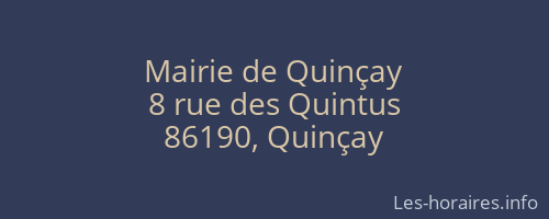 Mairie de Quinçay