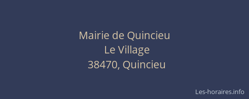 Mairie de Quincieu