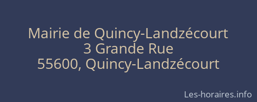 Mairie de Quincy-Landzécourt