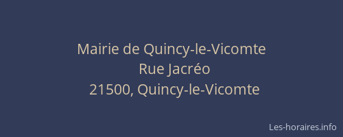Mairie de Quincy-le-Vicomte