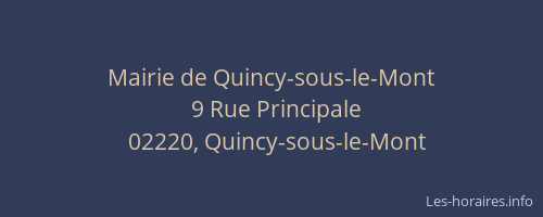 Mairie de Quincy-sous-le-Mont