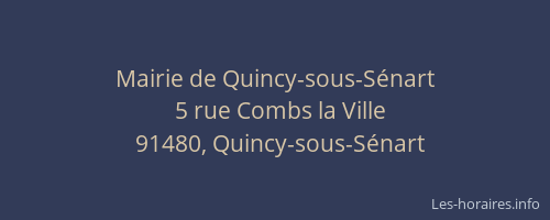 Mairie de Quincy-sous-Sénart