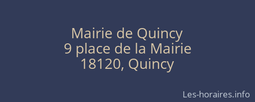 Mairie de Quincy