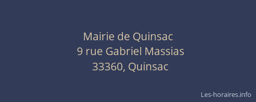 Mairie de Quinsac