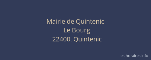 Mairie de Quintenic