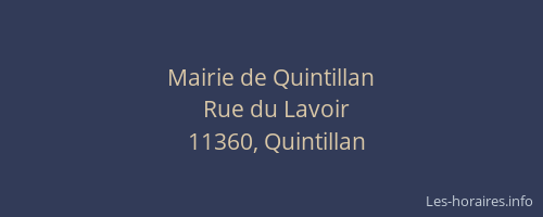 Mairie de Quintillan
