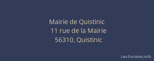 Mairie de Quistinic