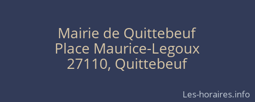 Mairie de Quittebeuf