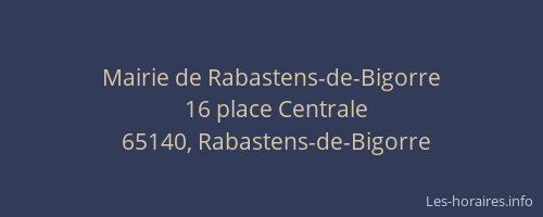 Mairie de Rabastens-de-Bigorre
