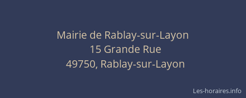 Mairie de Rablay-sur-Layon