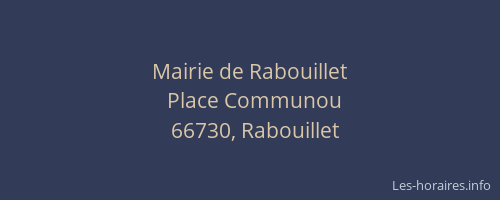Mairie de Rabouillet