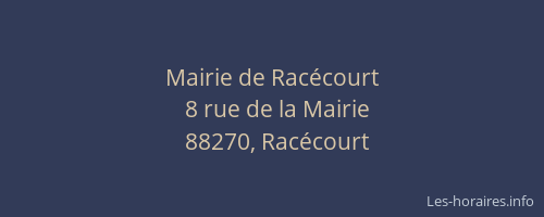 Mairie de Rac&eacute;court
