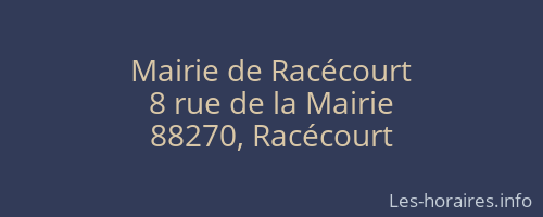 Mairie de Racécourt