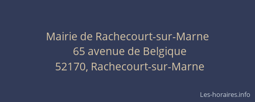 Mairie de Rachecourt-sur-Marne