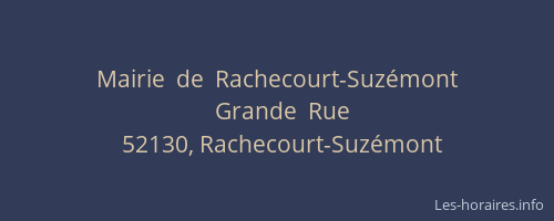 Mairie  de  Rachecourt-Suzémont