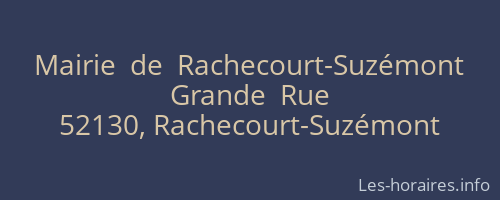Mairie  de  Rachecourt-Suzémont