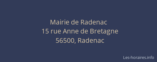 Mairie de Radenac