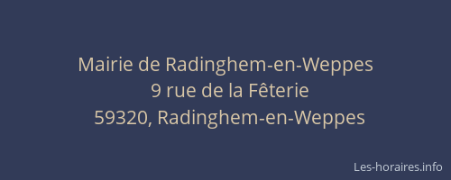 Mairie de Radinghem-en-Weppes