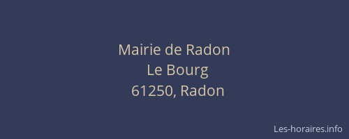 Mairie de Radon