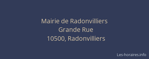 Mairie de Radonvilliers