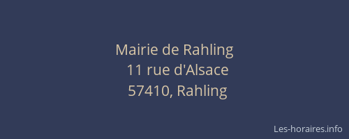 Mairie de Rahling