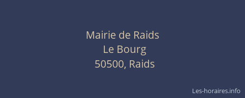 Mairie de Raids