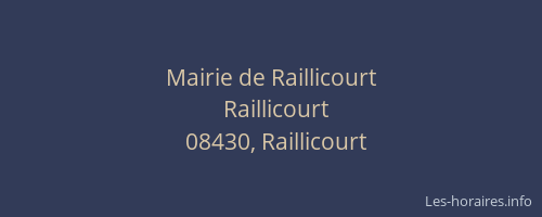 Mairie de Raillicourt