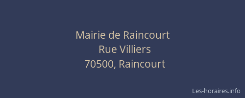 Mairie de Raincourt