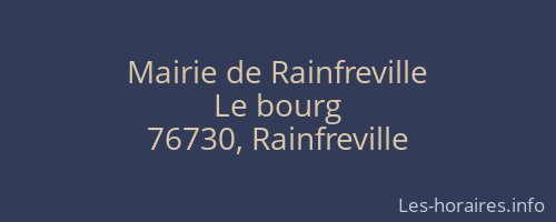 Mairie de Rainfreville