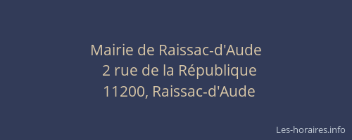 Mairie de Raissac-d'Aude