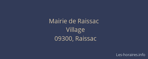 Mairie de Raissac