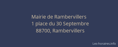 Mairie de Rambervillers