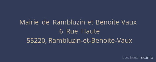 Mairie  de  Rambluzin-et-Benoite-Vaux