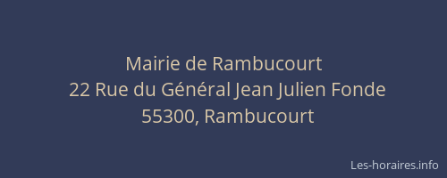 Mairie de Rambucourt