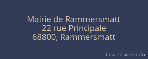 Mairie de Rammersmatt