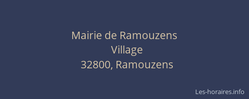 Mairie de Ramouzens