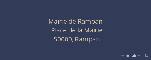 Mairie de Rampan