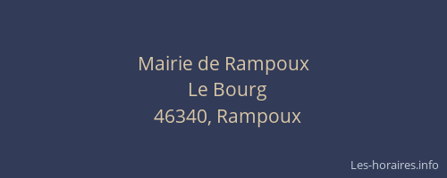 Mairie de Rampoux